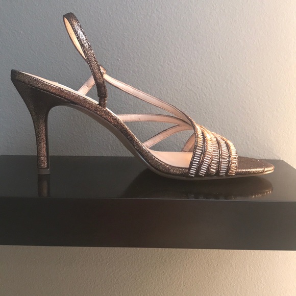 NINA - SZ. 8 - BRONZE METALLIC SANDALS - Picture 4 of 8